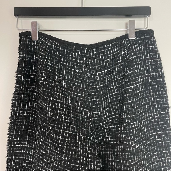 [Zara] Women's Black & White Boucle Knit High Waist Business Office Pants - Picture 8 of 8